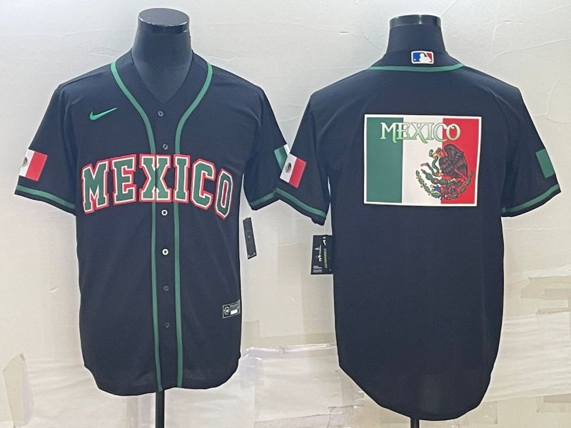 Men 2023 World Cub Mexico Blank Black Nike MLB Jersey